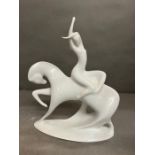 A porcelain statue Jitro by Jaroslav Jezek for Royal Dux