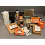 A selection of vintage photographic darkroom equipment