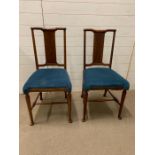 A pair of side chairs