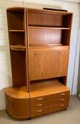 A G-Plan wall unit consisting of drinks cabinet drawers and shelving unit (Main H194cm W80cm