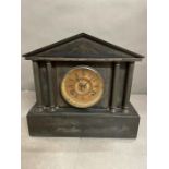 A Slate Eight Day Mantle Clock