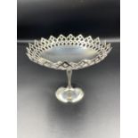 A silver pierced bowl, hallmarked for London 1914