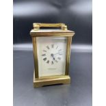 A Garrard & Co Brass Carriage Clock (AF)