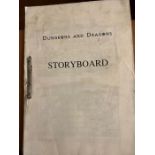 Storyboard for Dungeons and dragons, movie memorabilia from the Estate of George Gibbs, double Oscar
