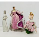 Three China figurines various makers, The Snow Queen, Lady Rose