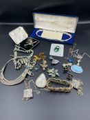 A Volume of costume jewellery to include some silver