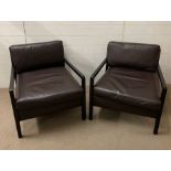 A pair of porada Italian chairs contemporary style