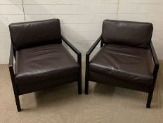 A pair of porada Italian chairs contemporary style