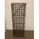 A French industrial metal wine cage (H164cm W55cm D56cm)