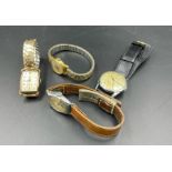 Four Vintage watches Tissot Visodate, Bulova, Roamer, Tischhauser Ruti.