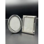 Concorde memorabilia: Two hallmarked silver photo frames, one oval one rectangular