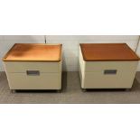 A pair of contemporary bedside tables