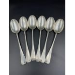 A set of six silver spoons by J & J Maxfield Ltd by Sheffield 1902 (Total Weight 470g approximate)