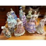 A selection of Wedgwood spink porcelain ladies