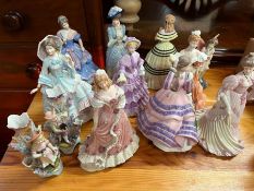 A selection of Wedgwood spink porcelain ladies