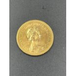 A 1974 Gold Sovereign Coin