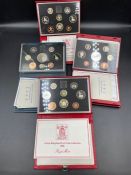 Four sets of UK Proof Coin Collections 1993 x 2, 1986 x 2.