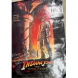 Indiana Jones and The Temple of Doom poster poster signed by Steven Spielberg and George Lucas