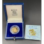 A 1988 Proof Half Sovereign with certificate