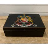 A Painted box bearing the Raubenolt crest