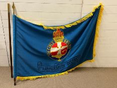 A vintage girls brigade flag Hammersmith and leather holster