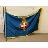 A vintage girls brigade flag Hammersmith and leather holster