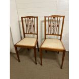 A pair of side chairs by Jas. Shoolbred and Co London