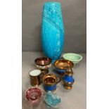 A mixed selection of ceramics including Burmantoft vase 1402 - 42cm H