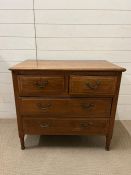 Small mahogany chest of drawers (H77cm W87cm D47cm)