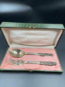 A set of Indian silver cutlery 1920's.