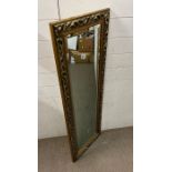 A long wall mirror with gilt frame (46cm x 132cm)