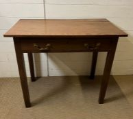 An oak side table (H74cm W85cm D47cm)