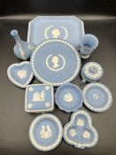 A selection of Wedgwood Jasperware in various patterns and styles.