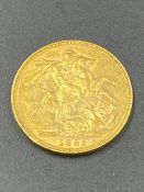 An 1885 Gold Sovereign Coin