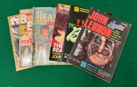 Six music memorabilia magazines mainly featuring The Beatles and John Lennon