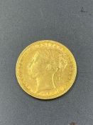 An 1887 Gold Sovereign Coin