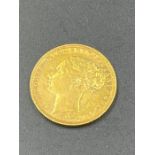 An 1880 Gold Sovereign Coin