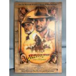 A board backed movie poster from "Indiana Jones and the Last Crusade", framed and glazed 68cm x