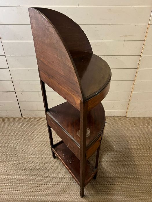 A mahogany corner unit with drawers to centre (H115cm W59cm D42cm) - Image 2 of 2