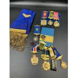 A collection of Masonic medals