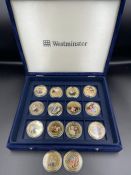 Part of the Westminster mint Diamond Wedding photographic coin collection
