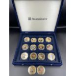 Part of the Westminster mint Diamond Wedding photographic coin collection