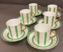 Six E.Goode china coffee cans and saucers