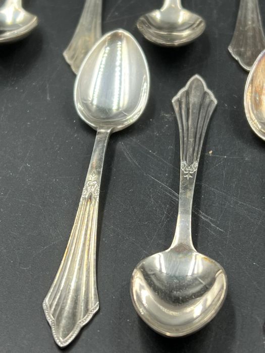 Set of 12 W. M. F. Silver Plated coffee spoons c. 1920 - Image 2 of 3