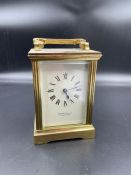 A Garrard & Co Brass Carriage Clock (AF)