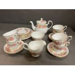 Colclough bone china tea set "Way Side"