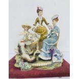 A Royal Worcester figurine "The Teaparty" Victorian series AF