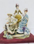 A Royal Worcester figurine "The Teaparty" Victorian series AF