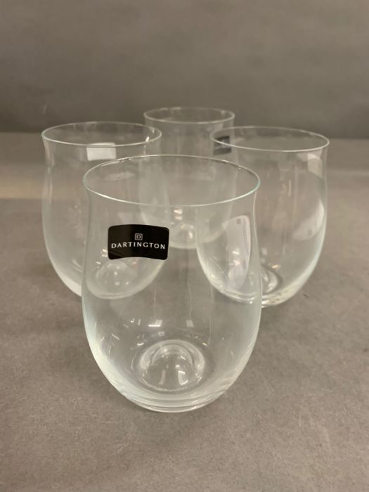 Four Darlington crystals stemless wine glasses - Image 2 of 2