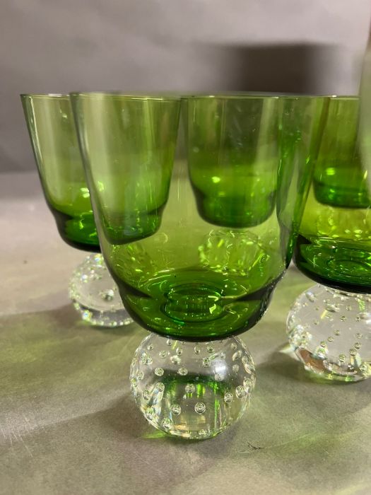 A selection of 60's clear and green glass - Image 4 of 8